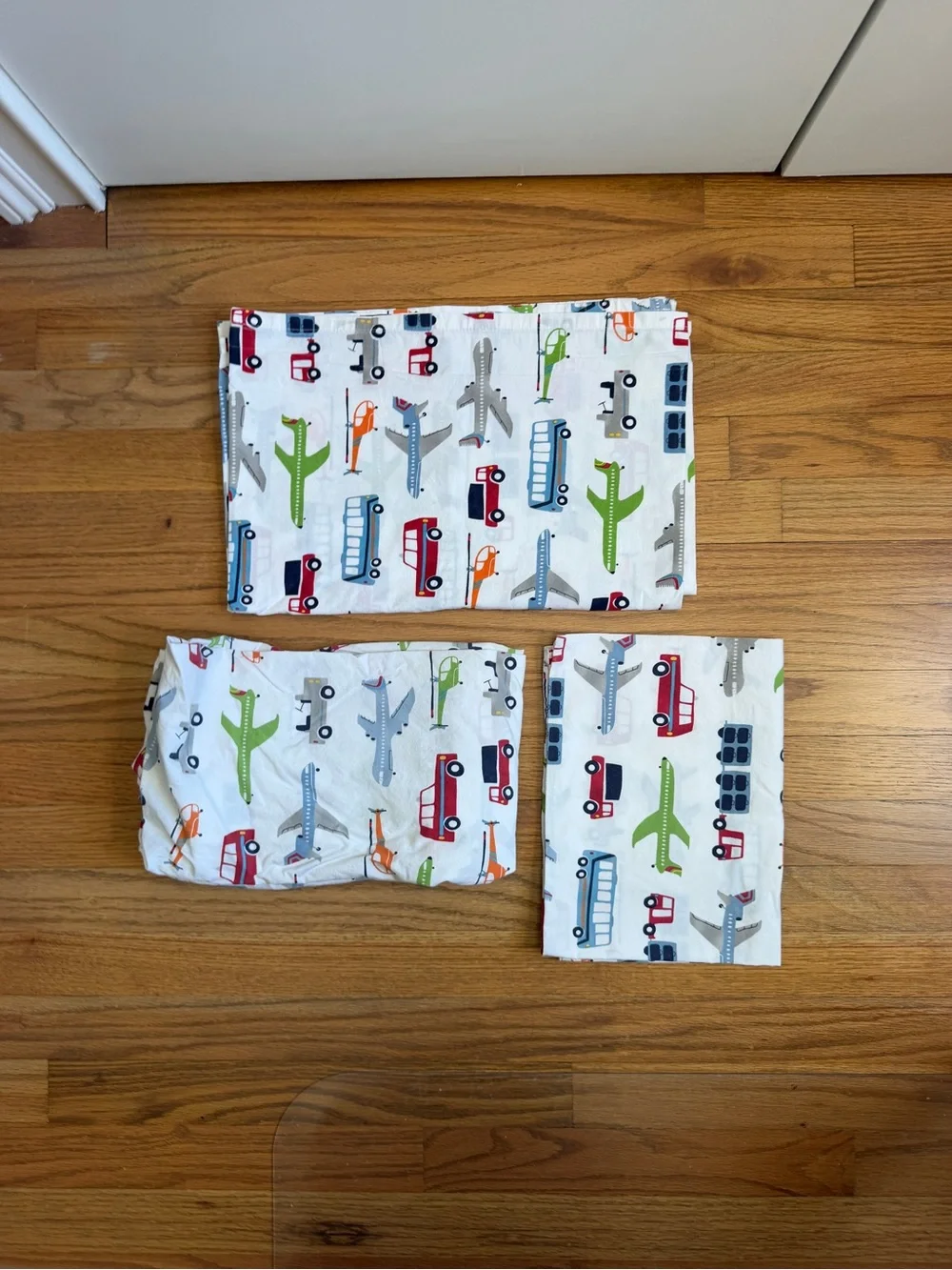 Pottery Barn Kids | PB Kids Brody Transportation Organic Toddler/Crib Sheet Set
